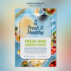 广告海报-新鲜健康食物海报模板