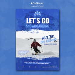 广告海报-冬季滑雪运动宣传海报