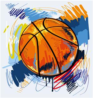 矢量运动-个性篮球涂鸦矢量设计