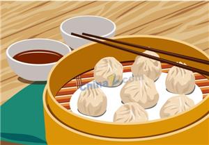 矢量食物-中国水饺矢量素材