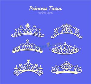 矢量用具-美丽公主王冠矢量素材