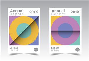 矢量概念-年度报告矢量封面模板设计