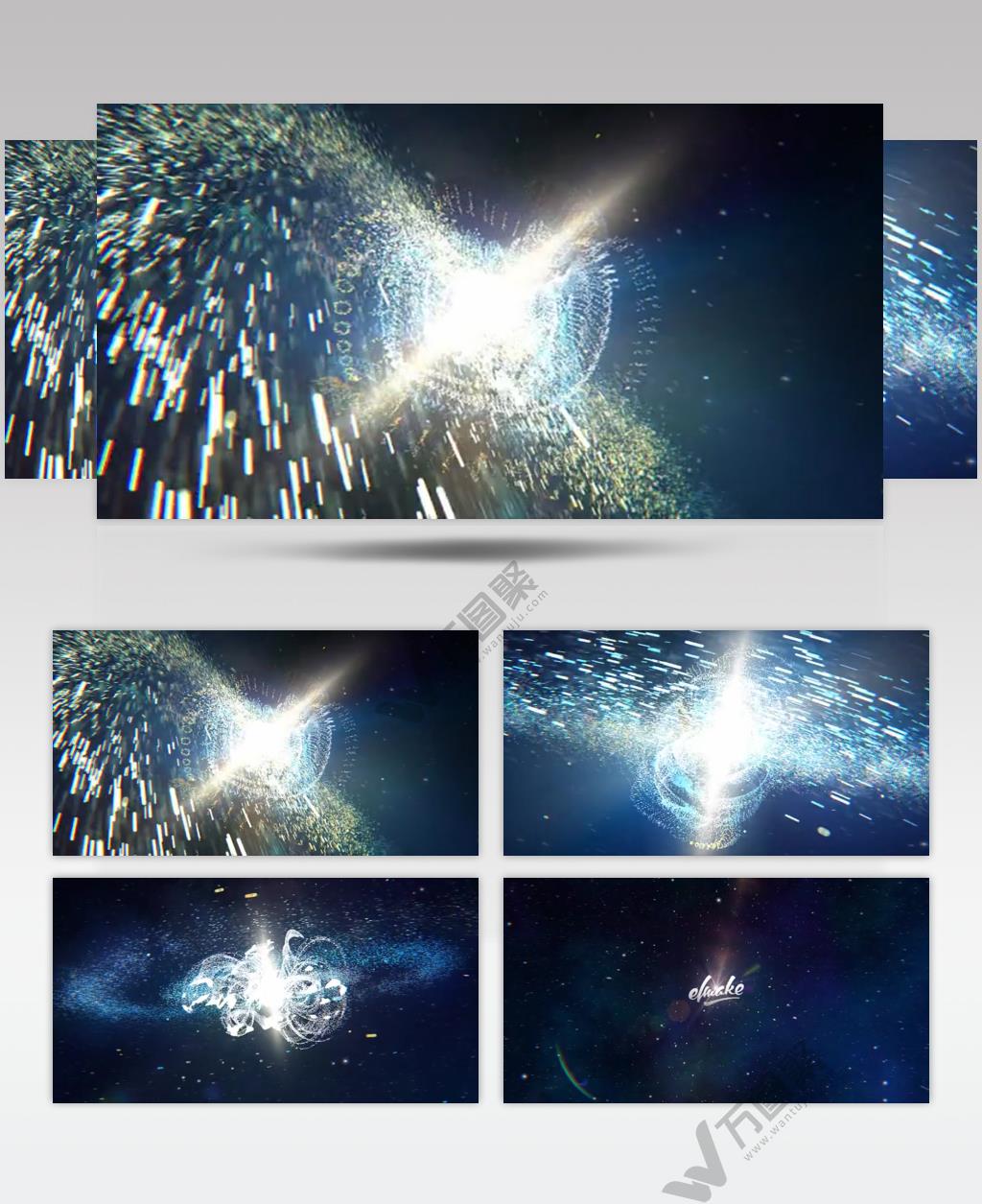 AE：星空粒子特效标志动画ae特效素材下载网站