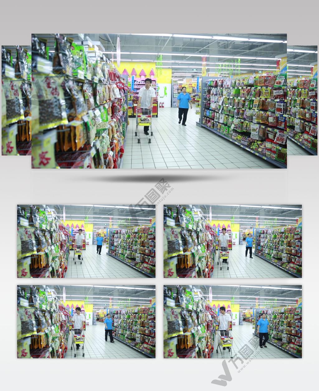 超市商场购物 家庭主妇市民生蔬菜活市场买东西 实拍高清视频素材SP049超市003
