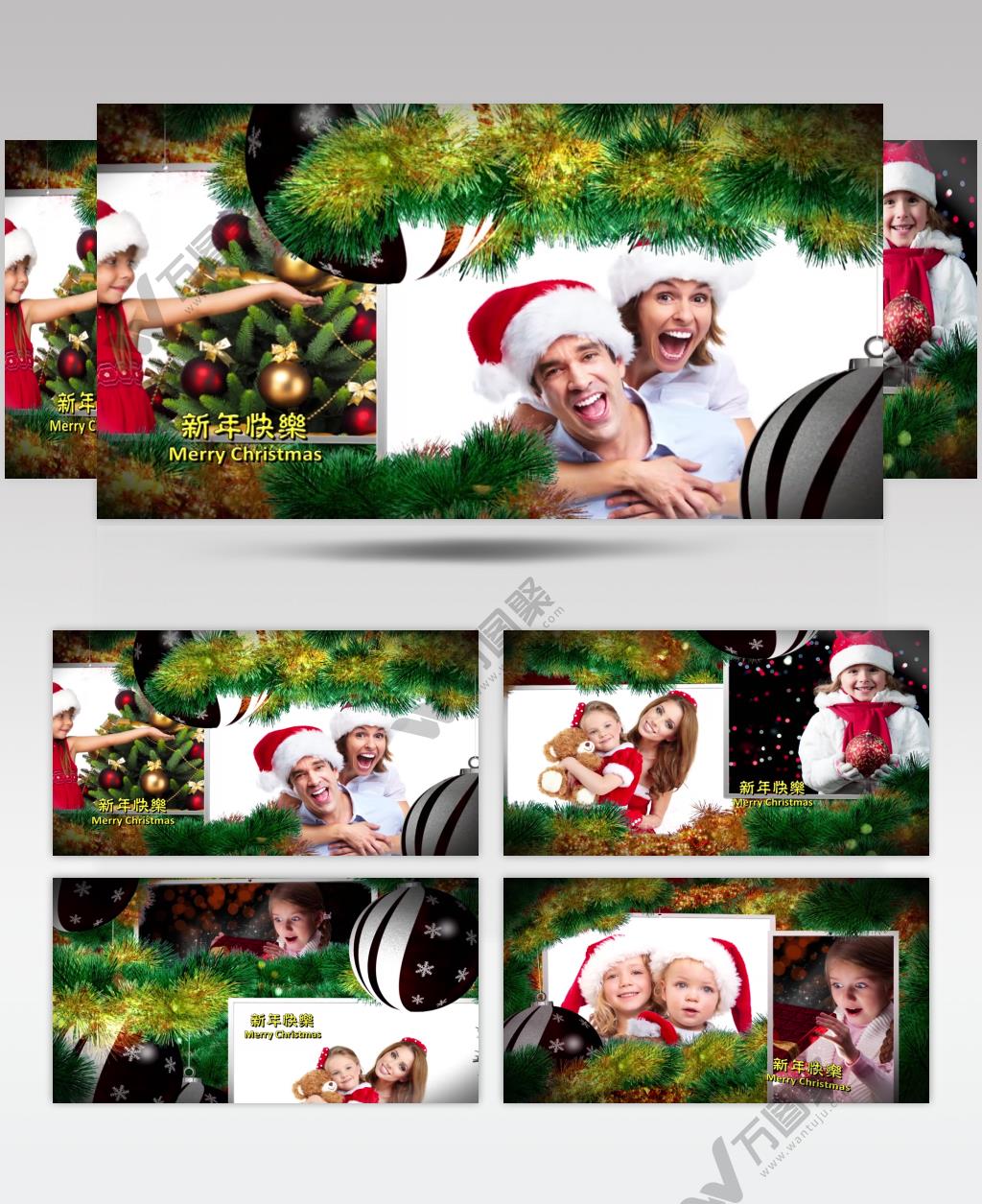 ED圣诞树相片展示 EDIUS模板 圣诞节 EDIUS素材 节日模版