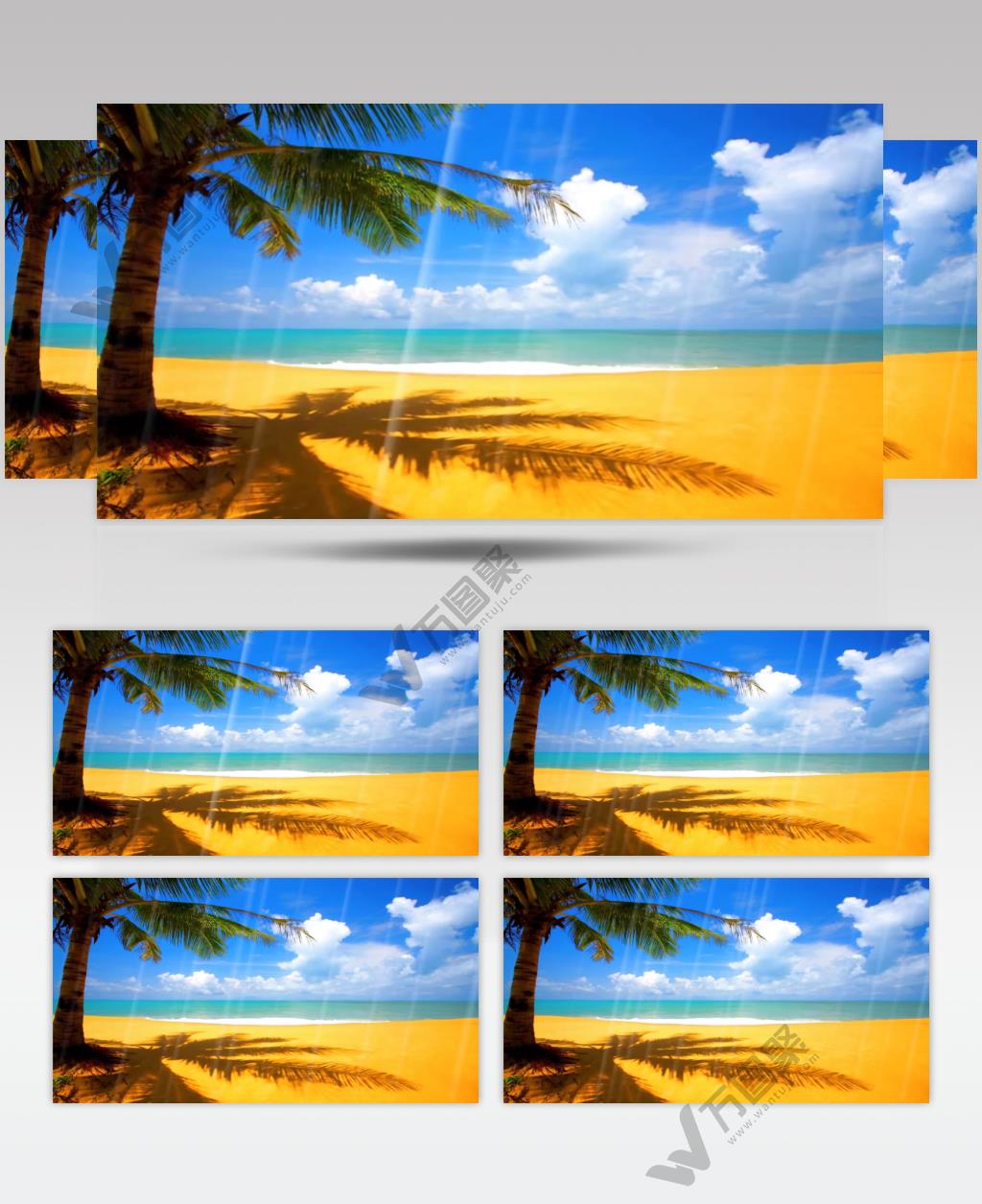 沙滩椰树 款A19106唯美阳光沙滩无音乐_batch led视频背景下载