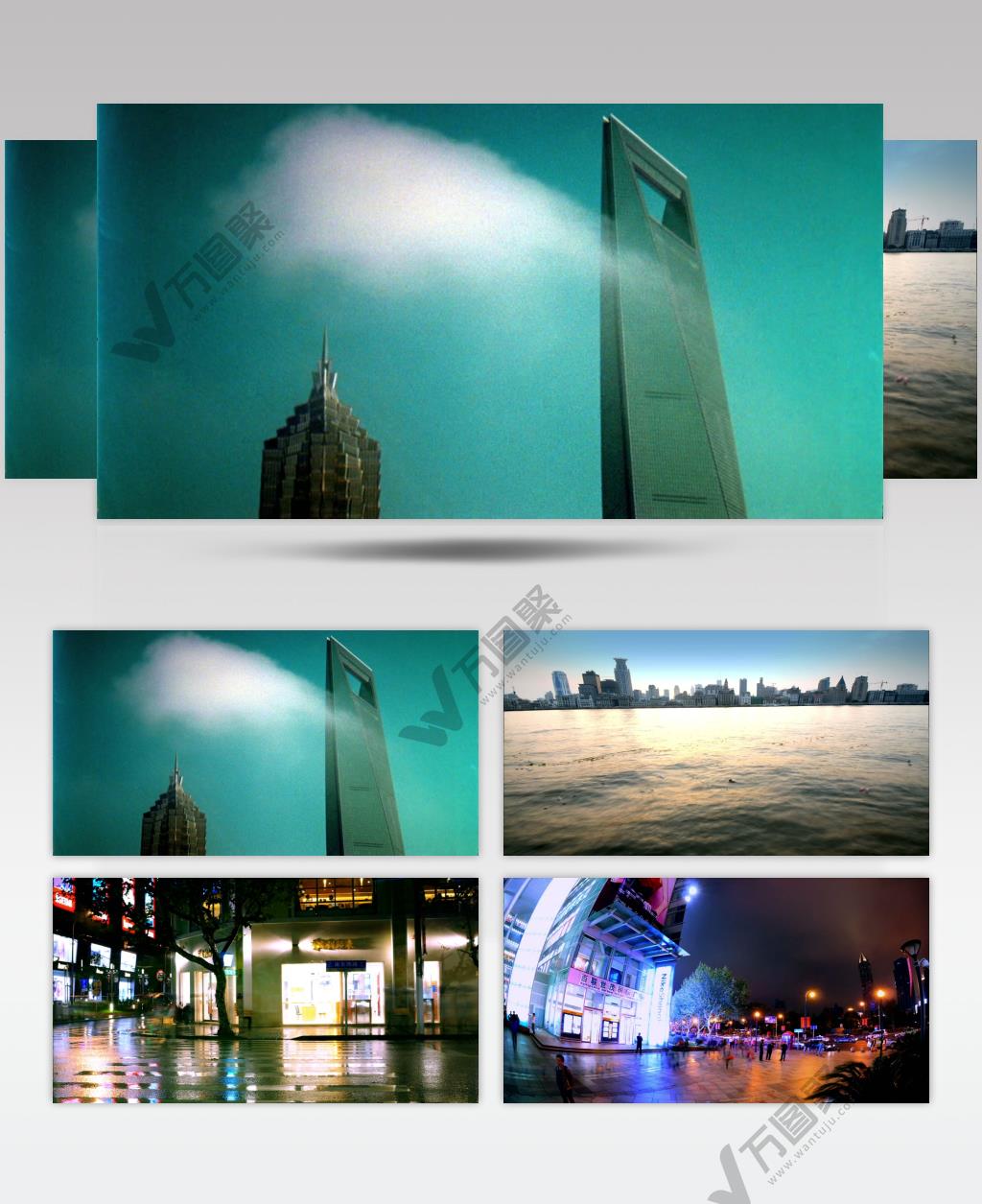 036-繁华的上海(大楼、快速夜景)_batch中国高清实拍素材宣传片