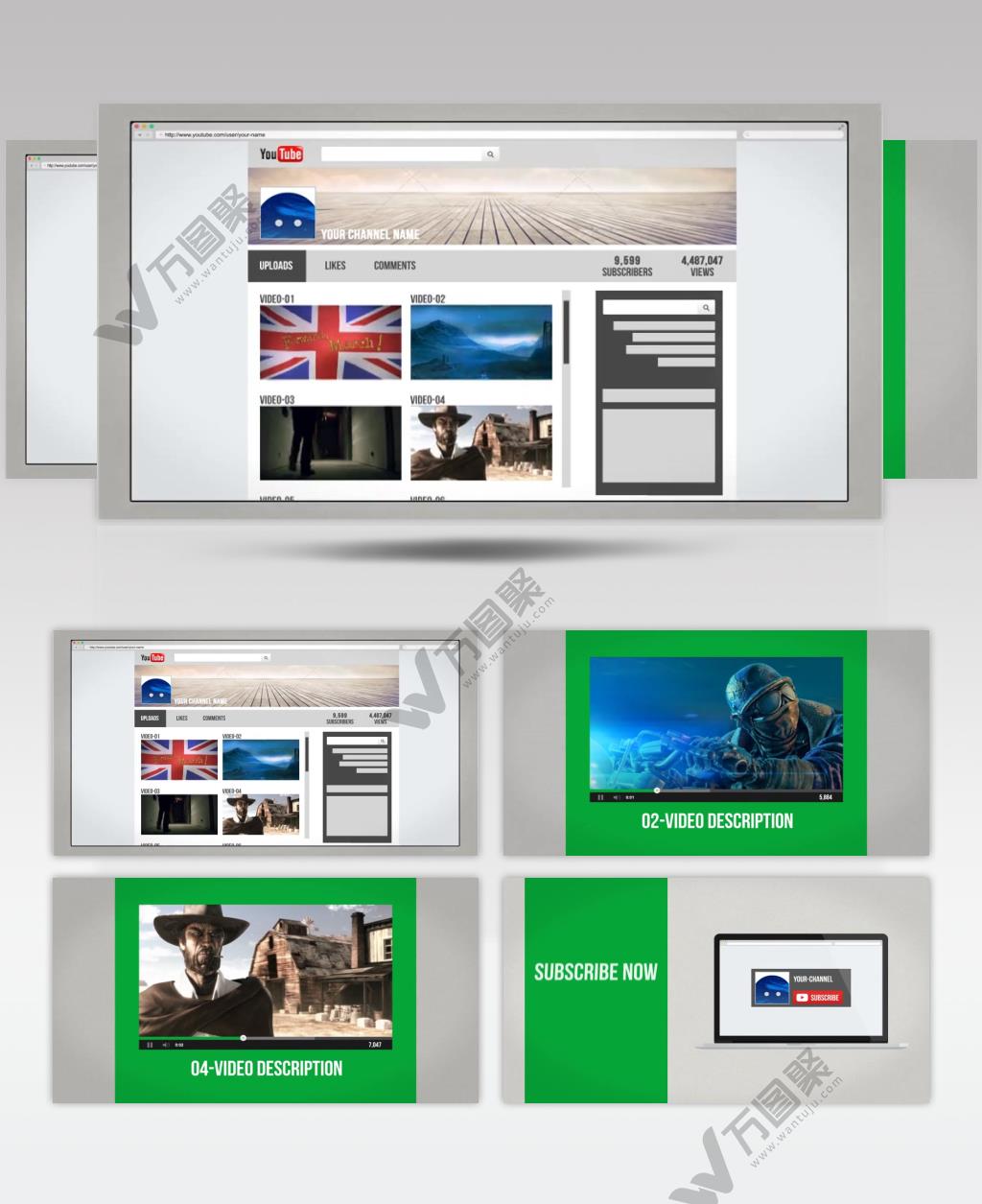 AE：视频网站广告宣传模板 AE文件 ae素材免费下载14ae模板下载