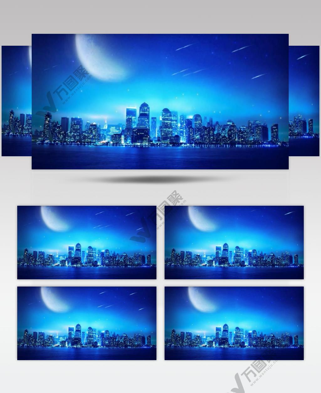 YM4720城市夜晚城市夜景空间道路 视频动态背景 虚拟背景视频
