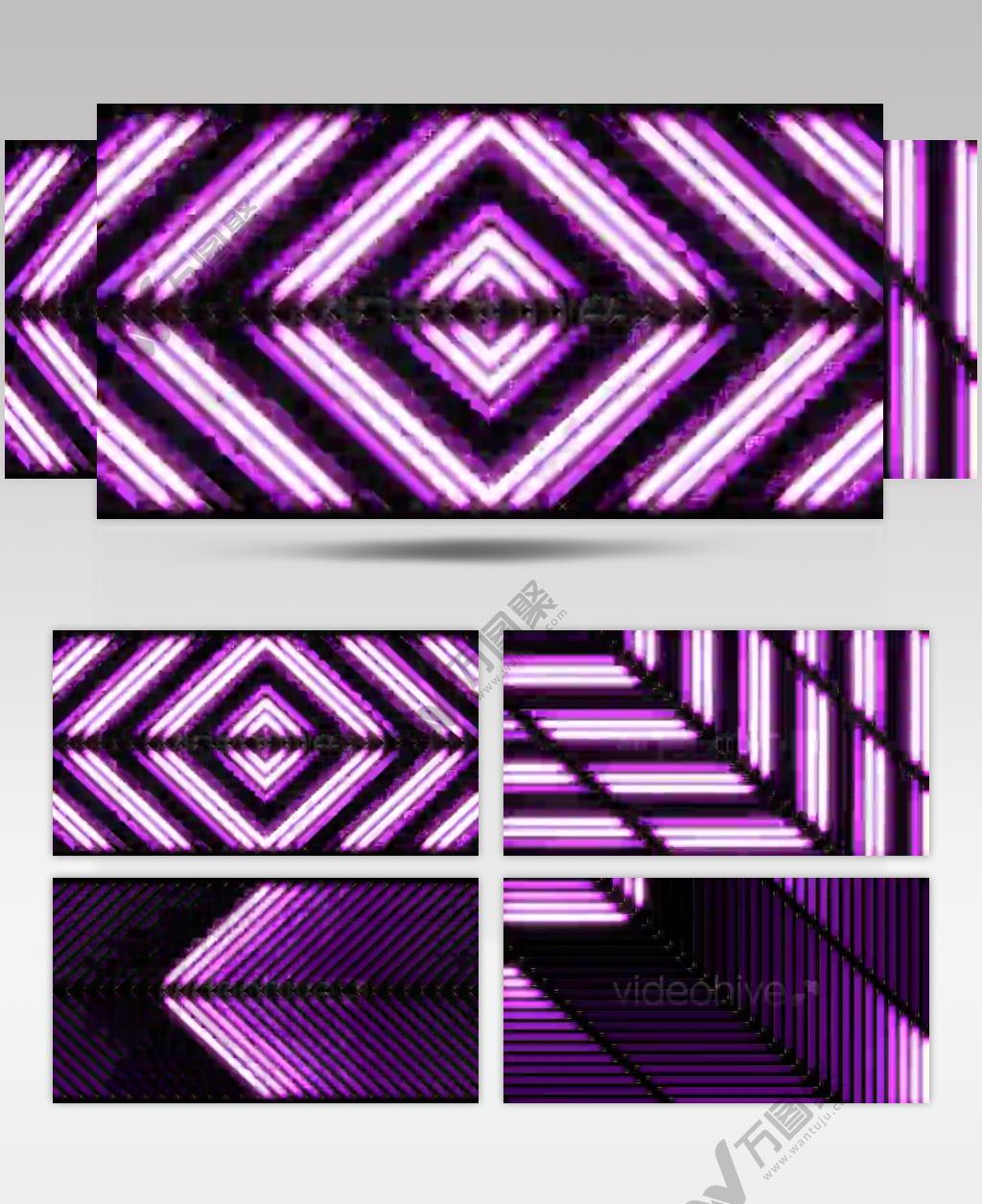 紫色霓虹灯光   格式工厂炫彩霓虹灯背景动画包含了多种不同的款式时尚绚丽 视频素材下载