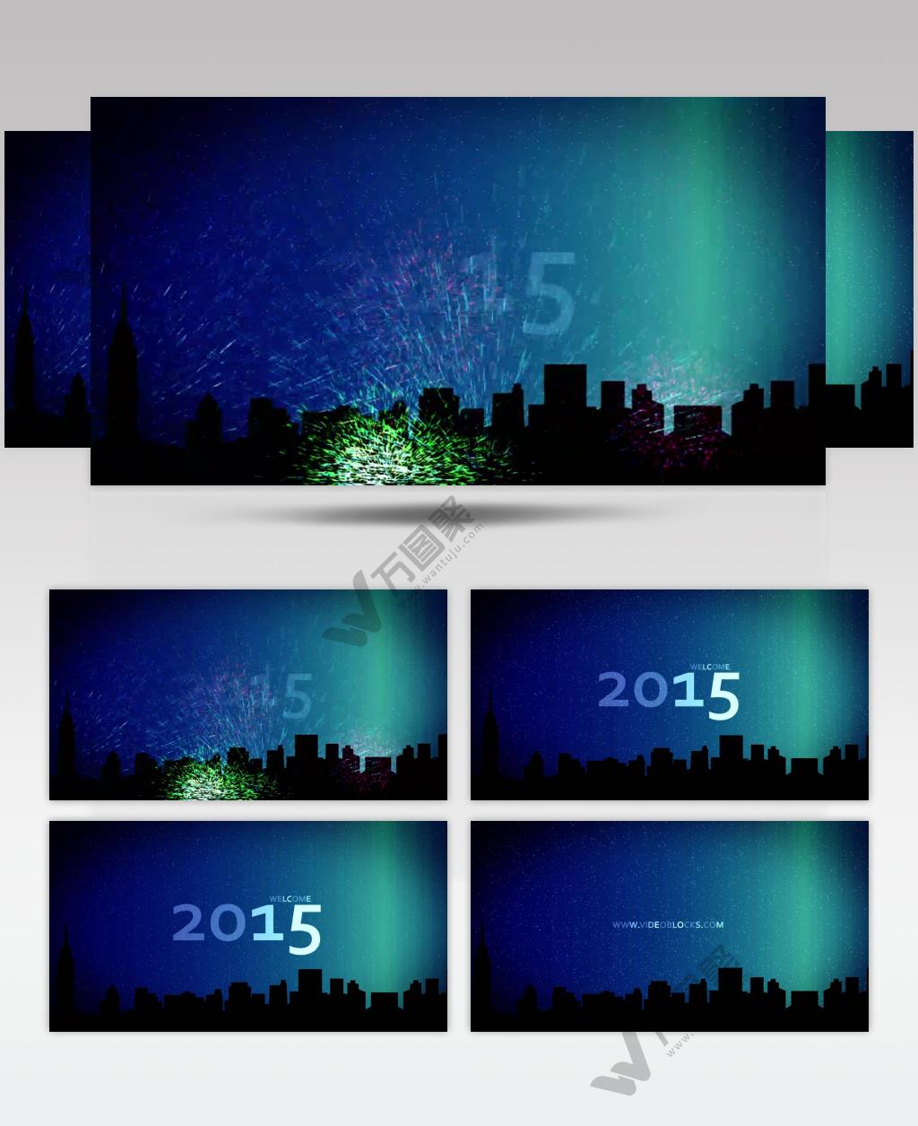 AE：新年元旦2015新年城市天空 ae特效素材14
