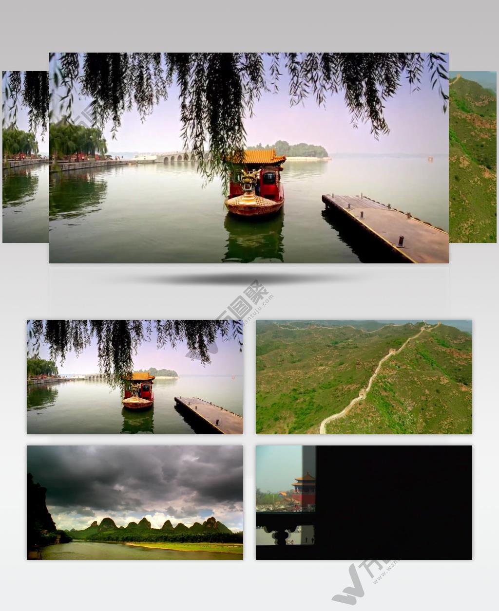 壮丽景观-游览区2中国名胜风景标志性景点高清视频素材