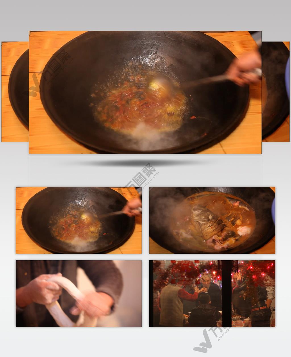 饭店酒楼吃饭聚餐美食火锅高清视频素材餐饮厨师食物厨房美食8