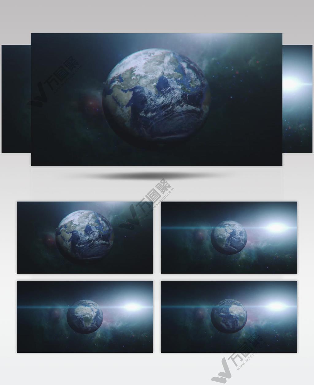 高清视频素材 宇宙中的地球个EarthZoomOutHIPSTER