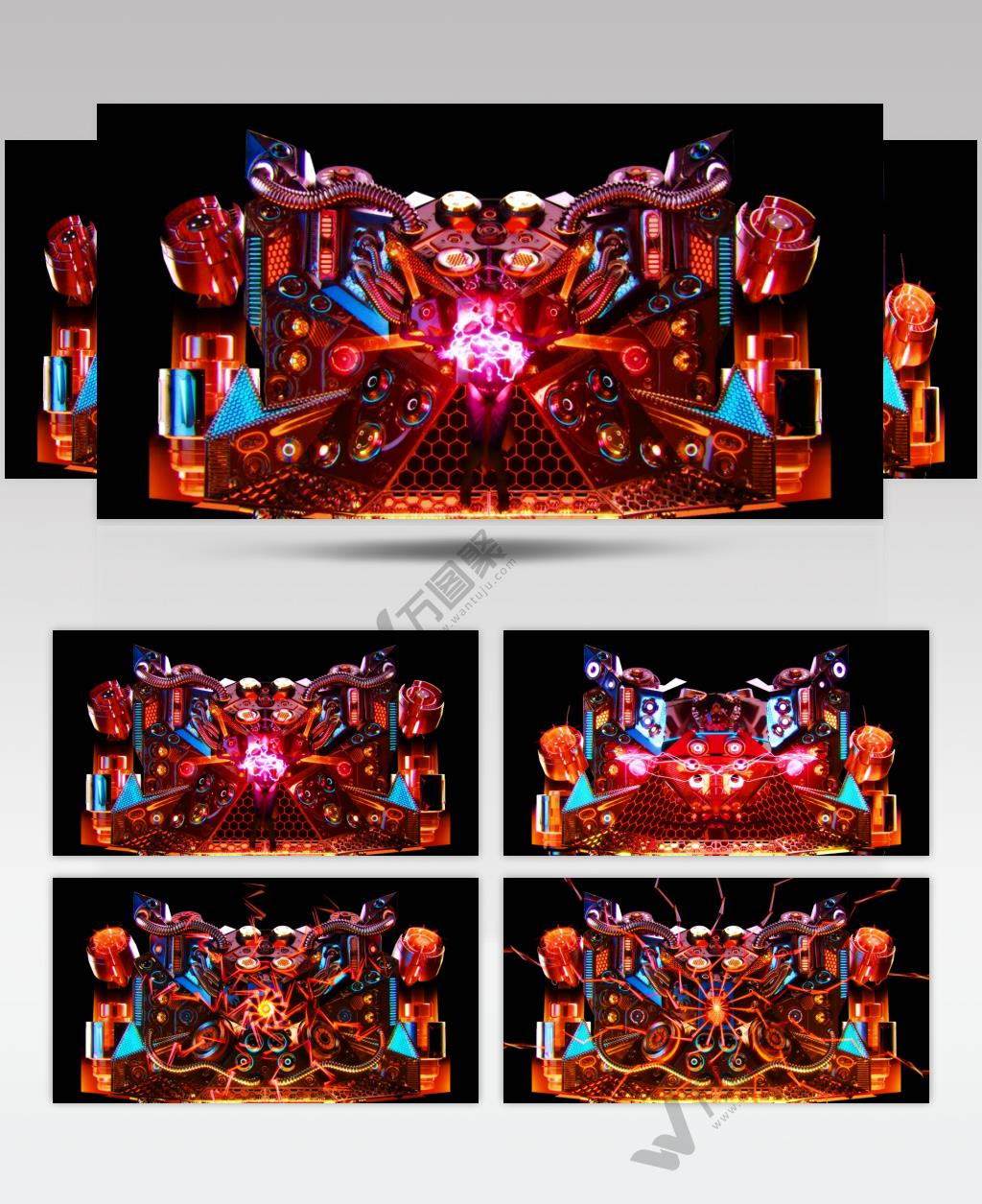 YM2764动感机械3D效果(有音乐) 酒吧视频 dj舞曲 夜店视频 酒吧舞蹈