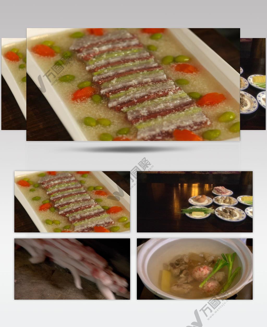 饭店酒楼吃饭聚餐美食火锅高清视频素材餐饮厨师食物厨房制作美食2