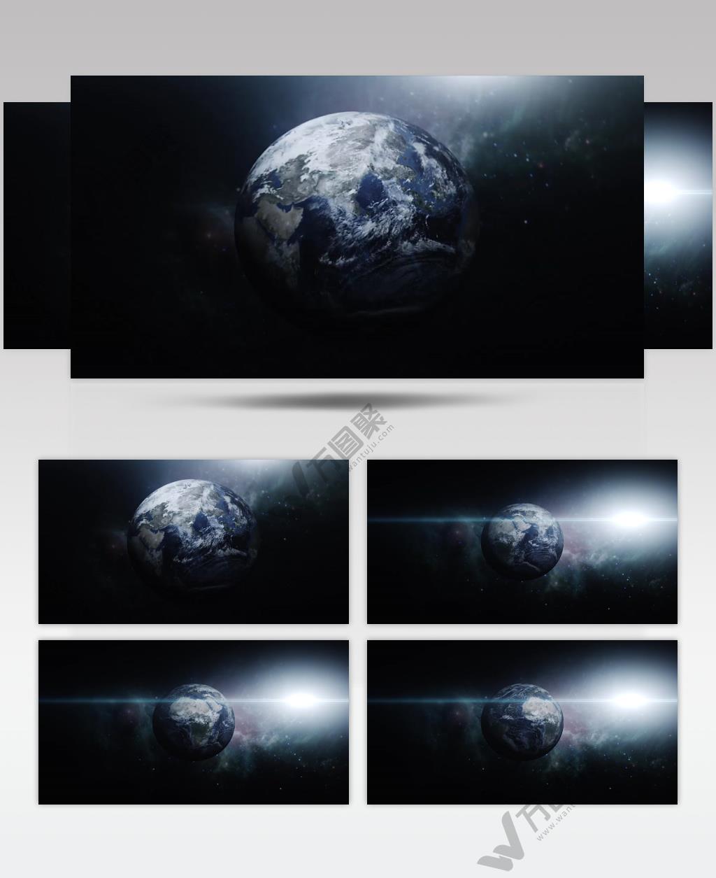 高清视频素材 宇宙中的地球个EarthZoomOutDRAATIC