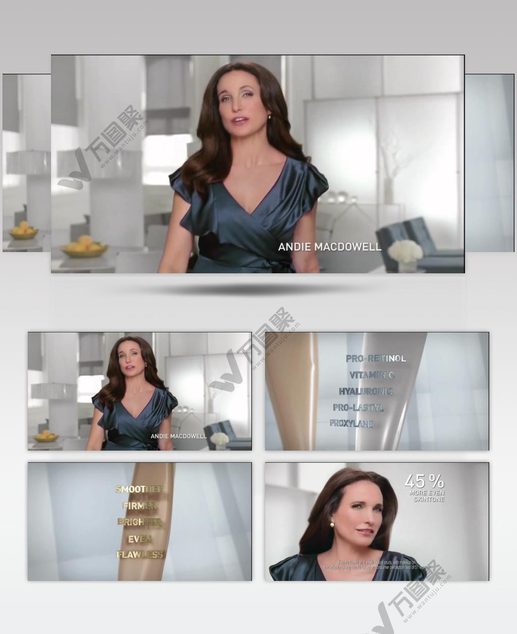 [720P]L'Oreal Andie MacDowell Visible Lift Makeup 广告欧美时尚广告 高清广告视频
