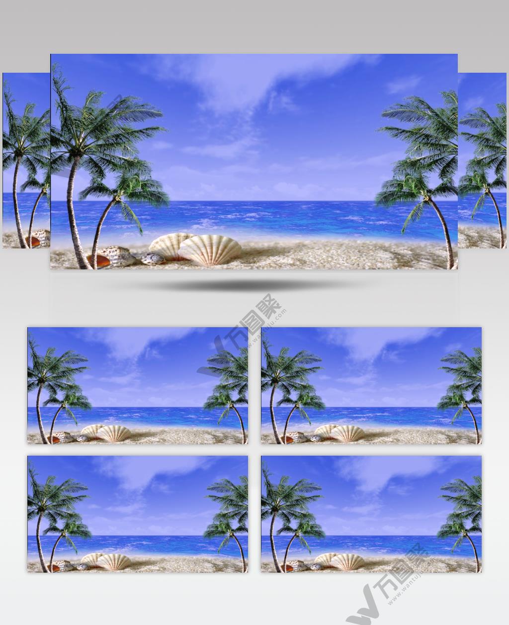 沙滩椰树 款A19112浪漫椰岛有音乐_batch led视频背景下载