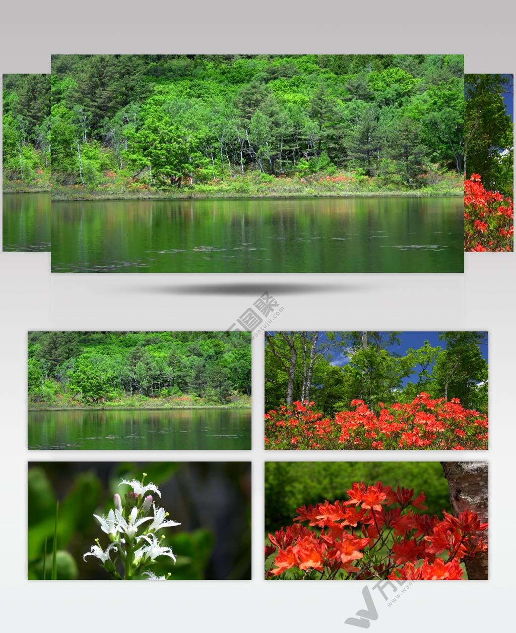 ［4K］ 高原静湖 4K片源 超高清实拍视频素材 自然风景山水花草树木瀑布超清素材