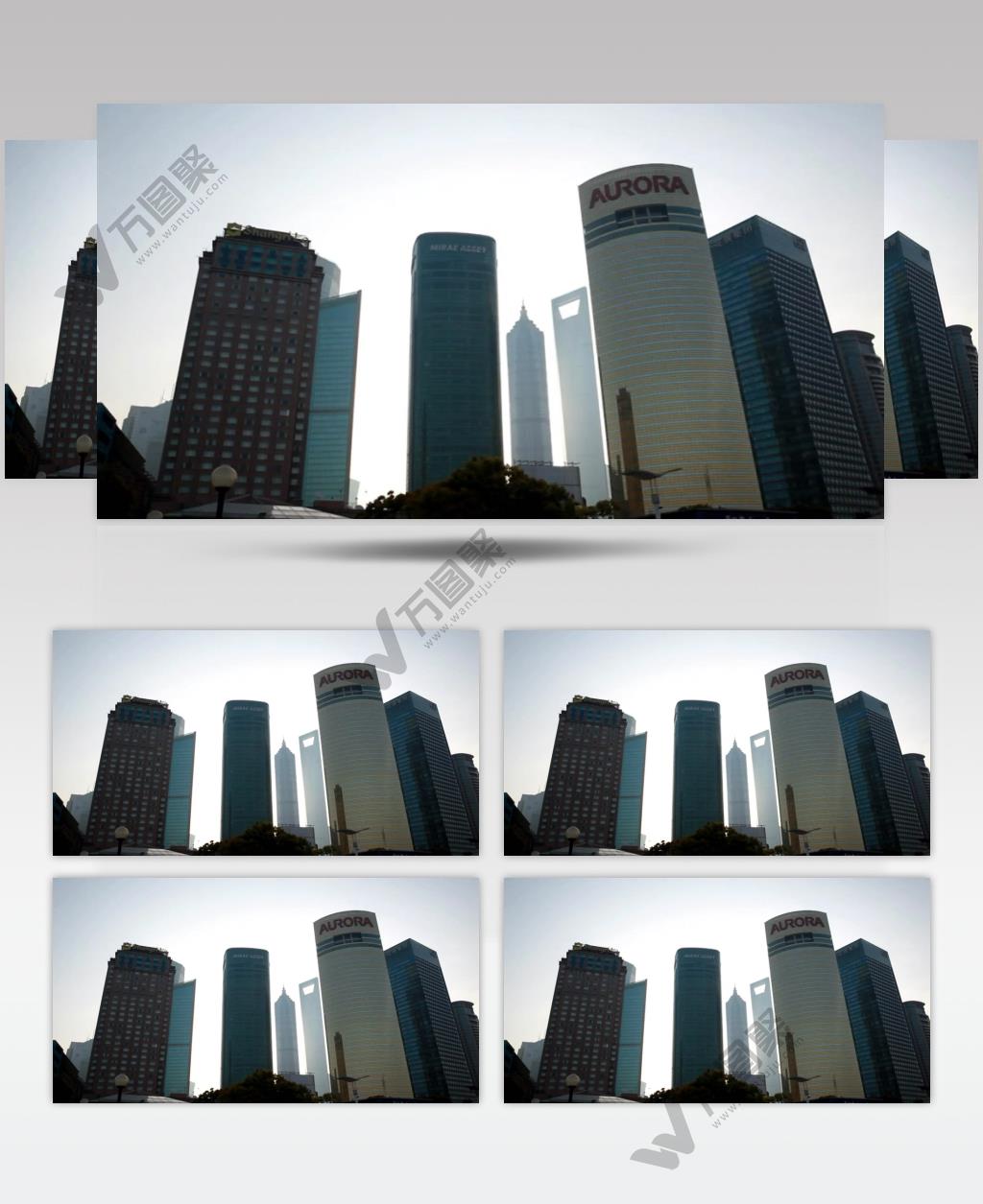 中国上海广州城市地标建筑高端办公楼夜景航拍宣传片高清视频素材城市18