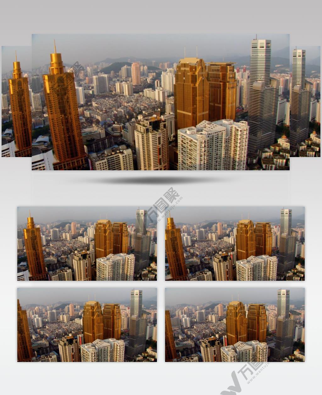 中国上海广州城市地标建筑高端办公楼夜景航拍宣传片高清视频素材现代城市10