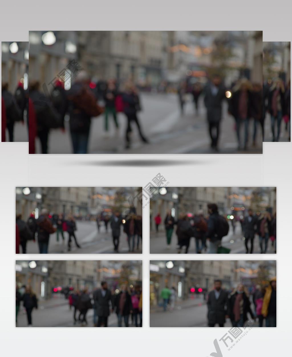 原创慢镜头看英国牛津街头人们沿着繁忙的街道走来走去