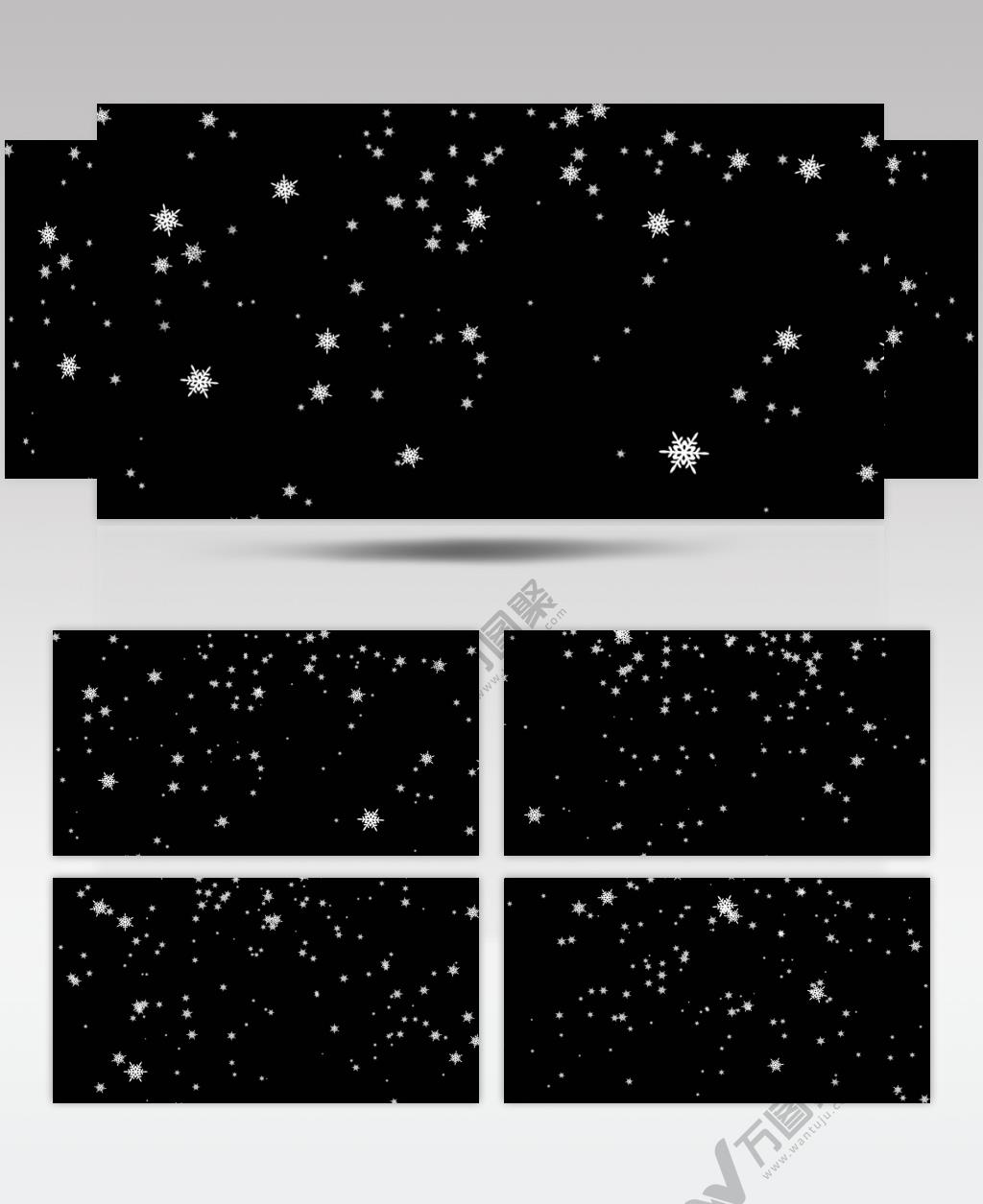 雪花飘落的背景素材