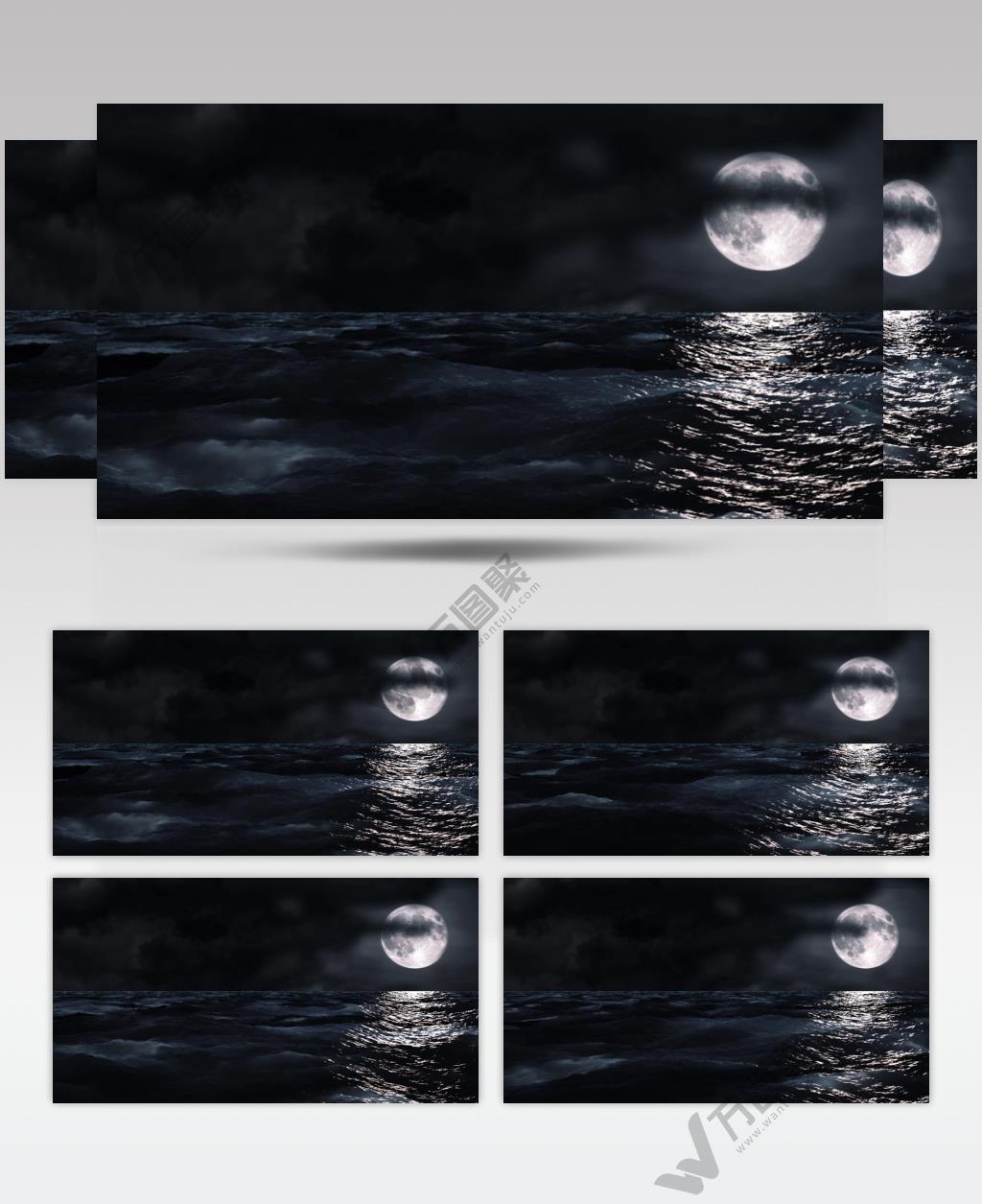 海上月亮的静态动画