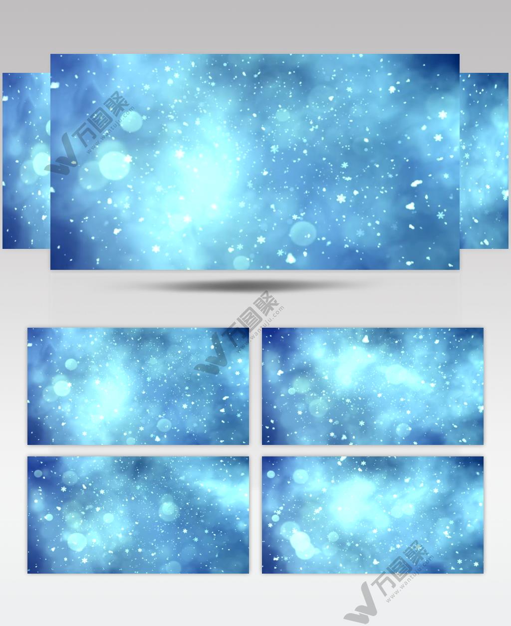 在蓝色背景上的雪花