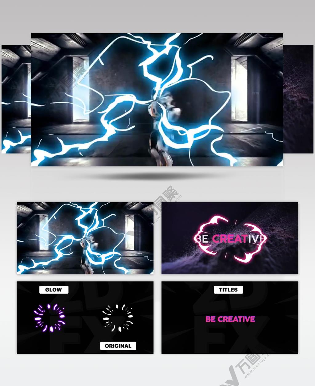 AE 15616 能量动画元素标题 ae素材源文件