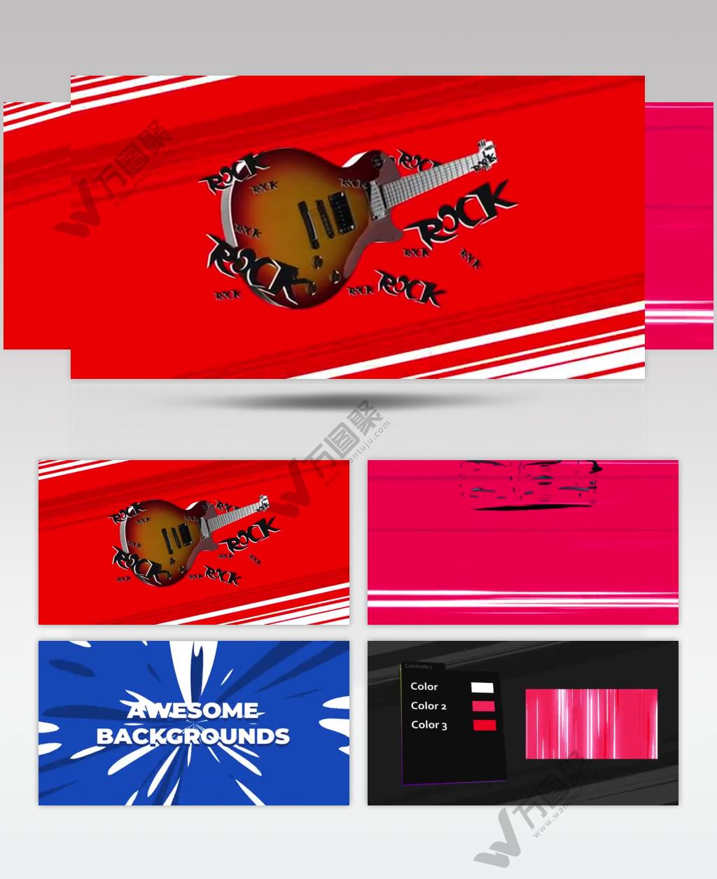 AE 15153 速度线背景 ae素材