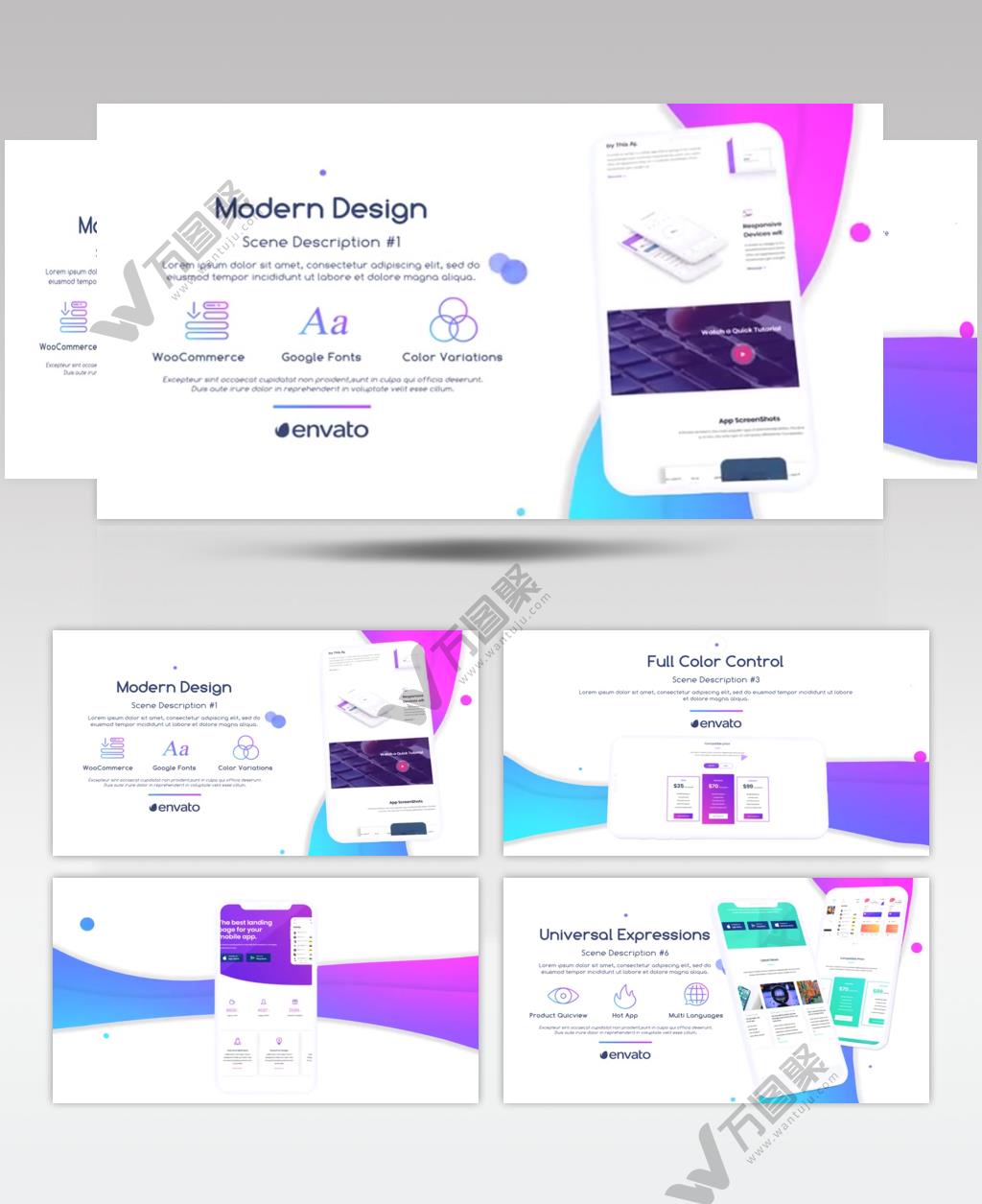 AE 15753 智能应用幻灯片 ae素材源文件