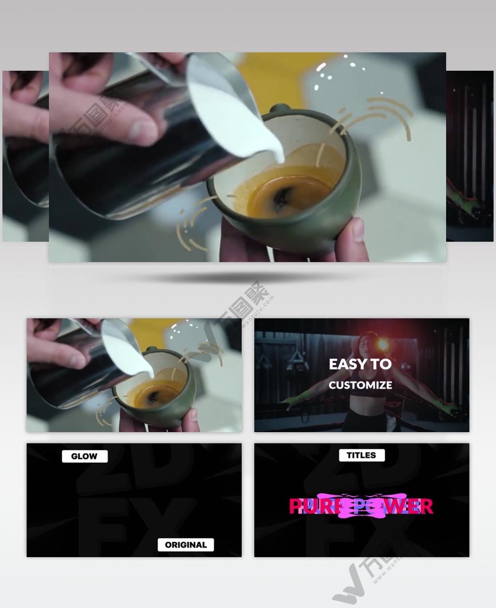 AE 15053 动态形状标题展示 ae素材