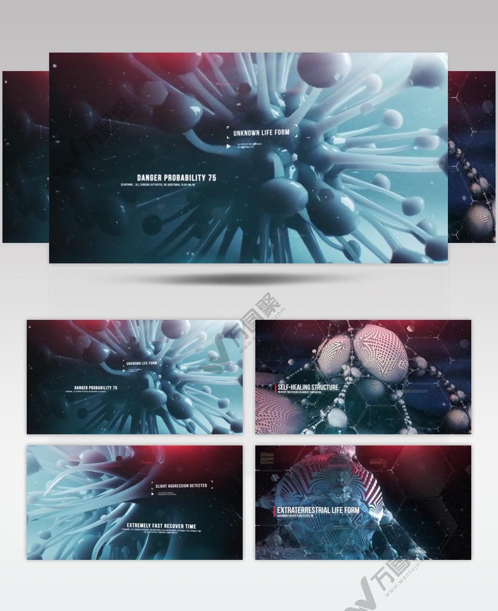 AE 15569 微观世界 ae素材源文件