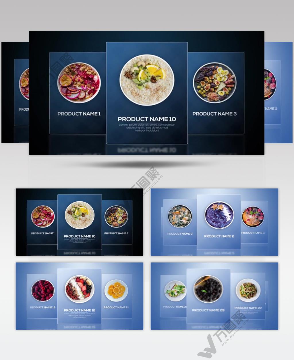 AE 15468 简洁餐馆美食展示 ae素材源文件