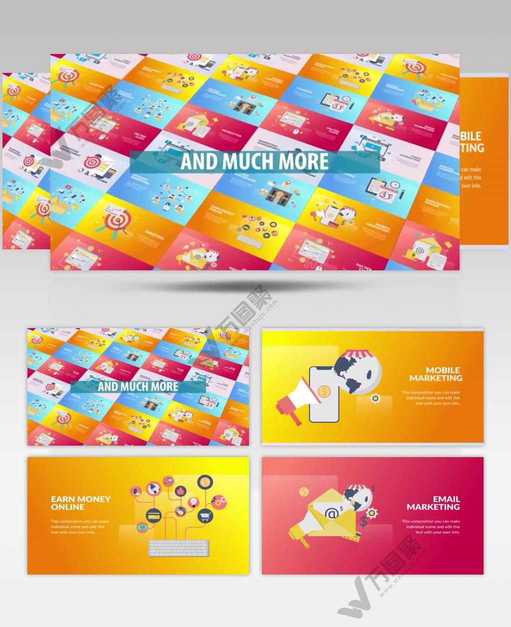 AE 15271 网络营销-平面动画 ae素材源文件