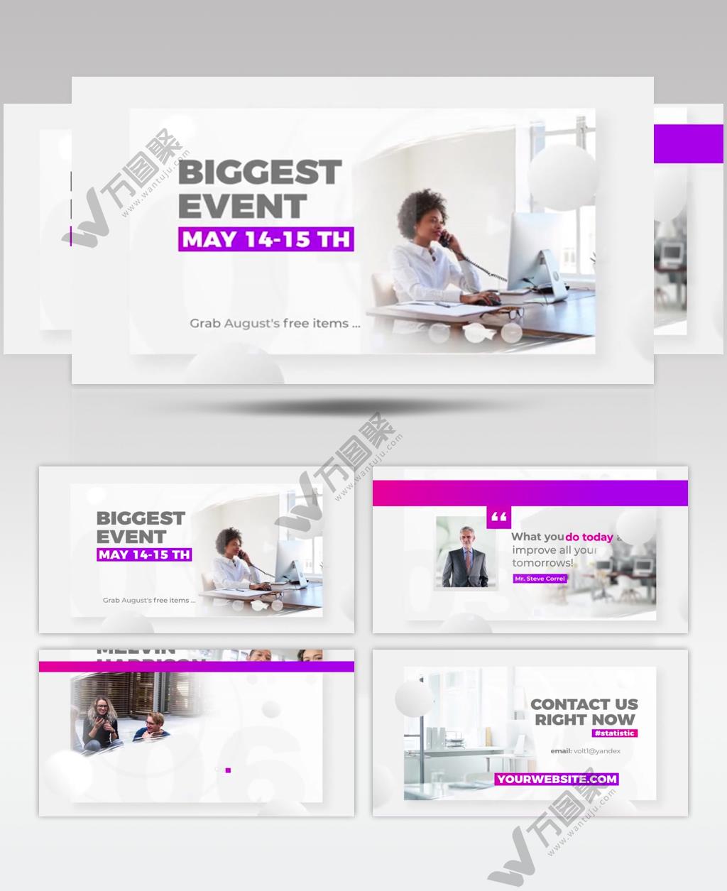 AE 15566 白色简洁展示 ae素材源文件