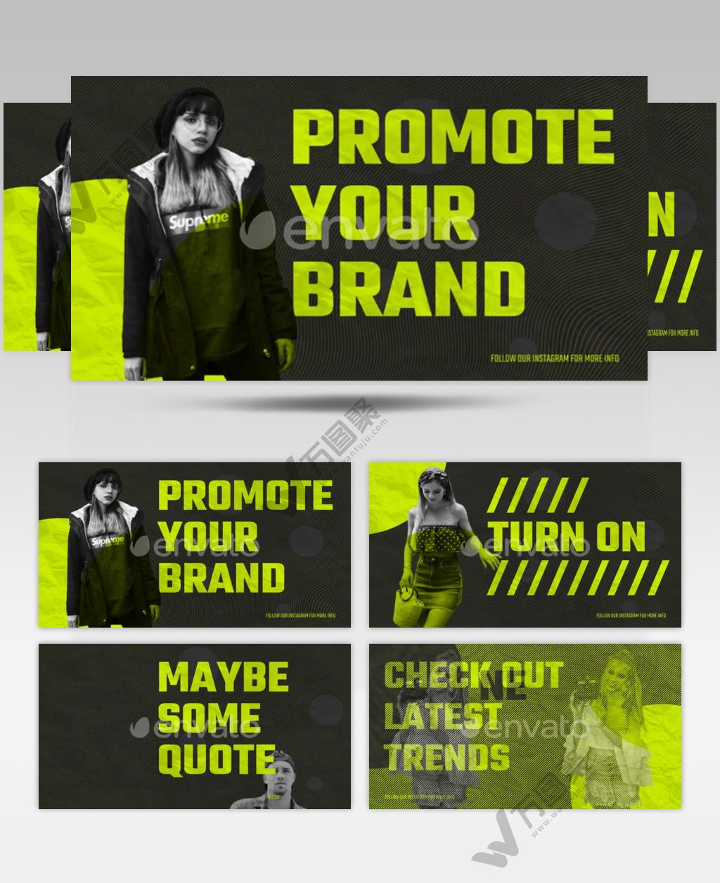 AE 15291 粗体大文字版式 ae素材源文件