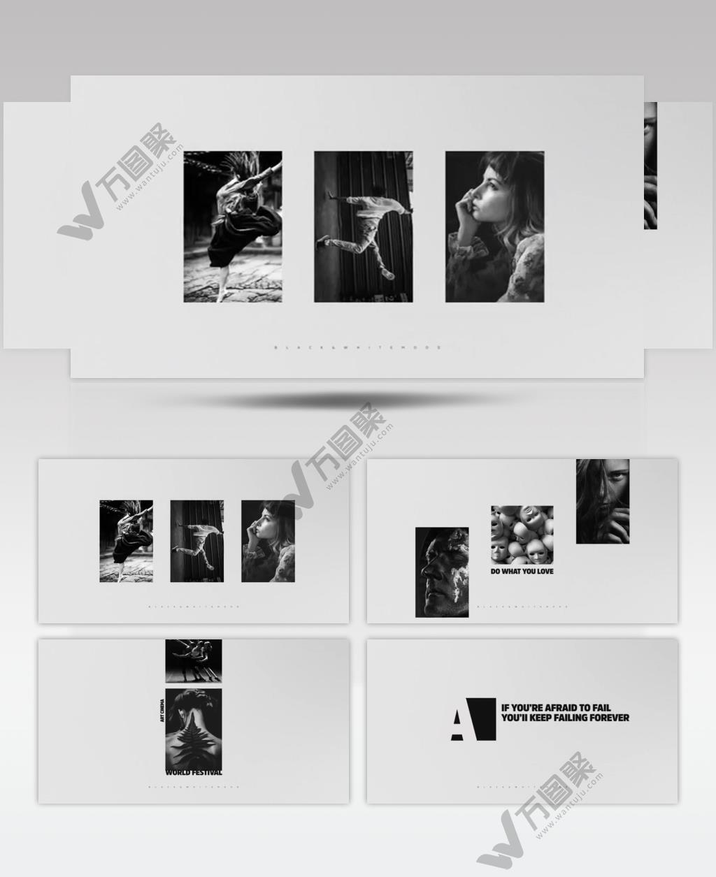 AE 15309 时尚黑白展示 ae素材源文件