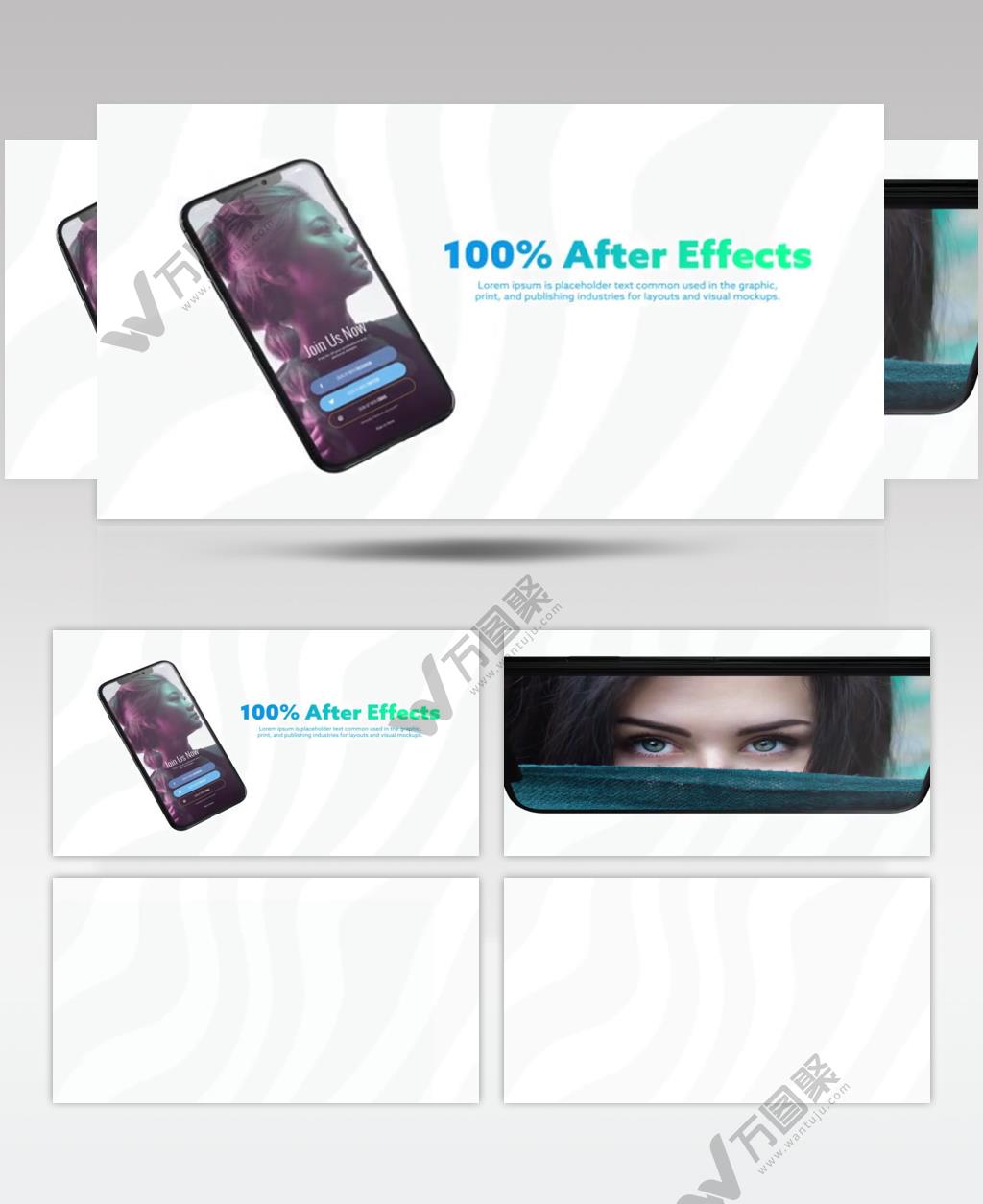 AE 15755 三维智能手机展示 ae素材源文件