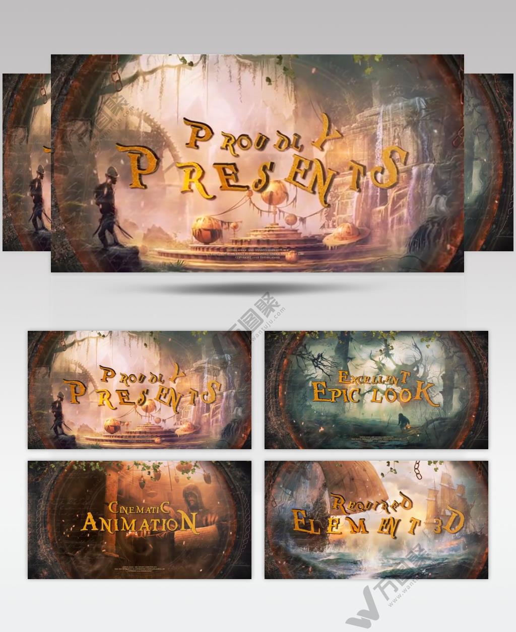 AE 15125 幻想风格预告片片头 ae素材