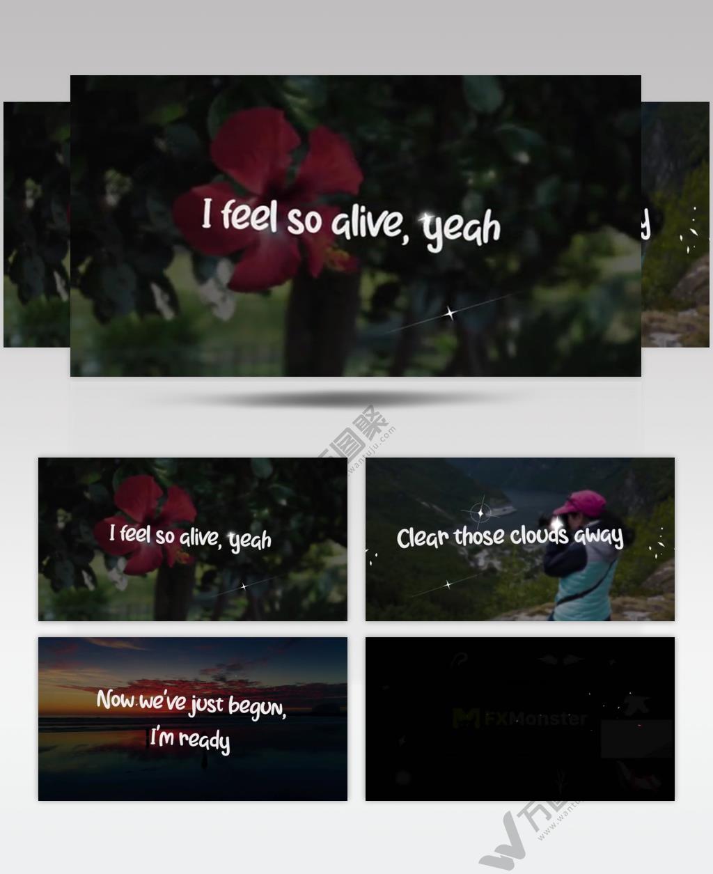 AE 15582 抒情元素 ae素材源文件