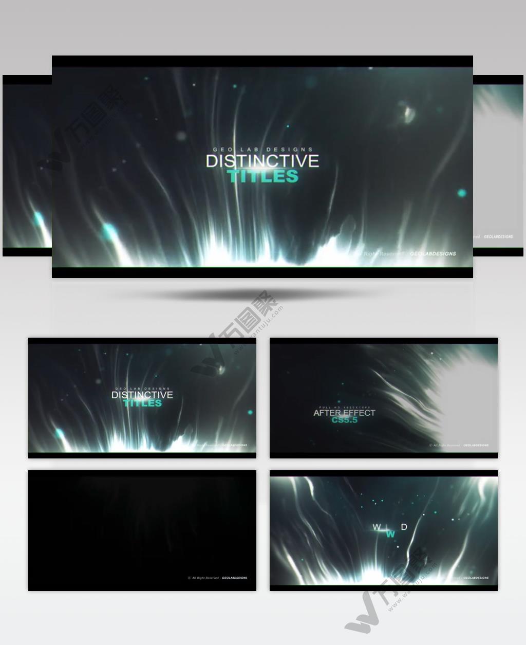 AE 15316 抽象背景标题展示 ae素材源文件