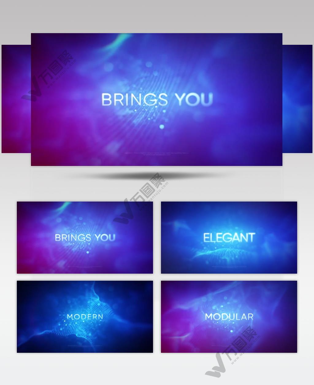 AE 15524 抽象背景标题展示 ae素材源文件