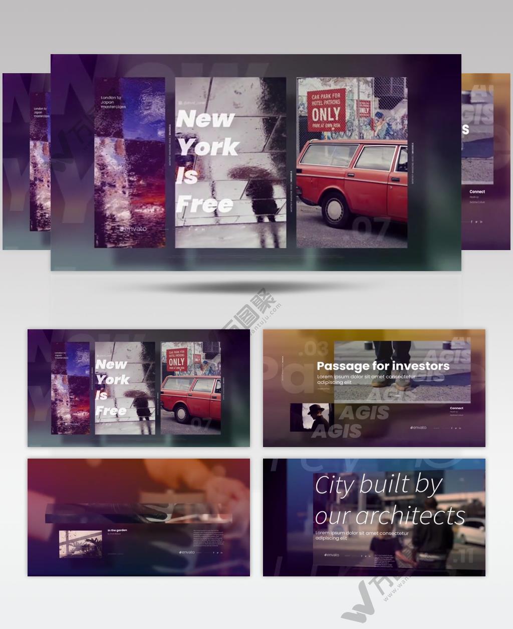 AE 15965 优雅商务幻灯片 ae素材源文件