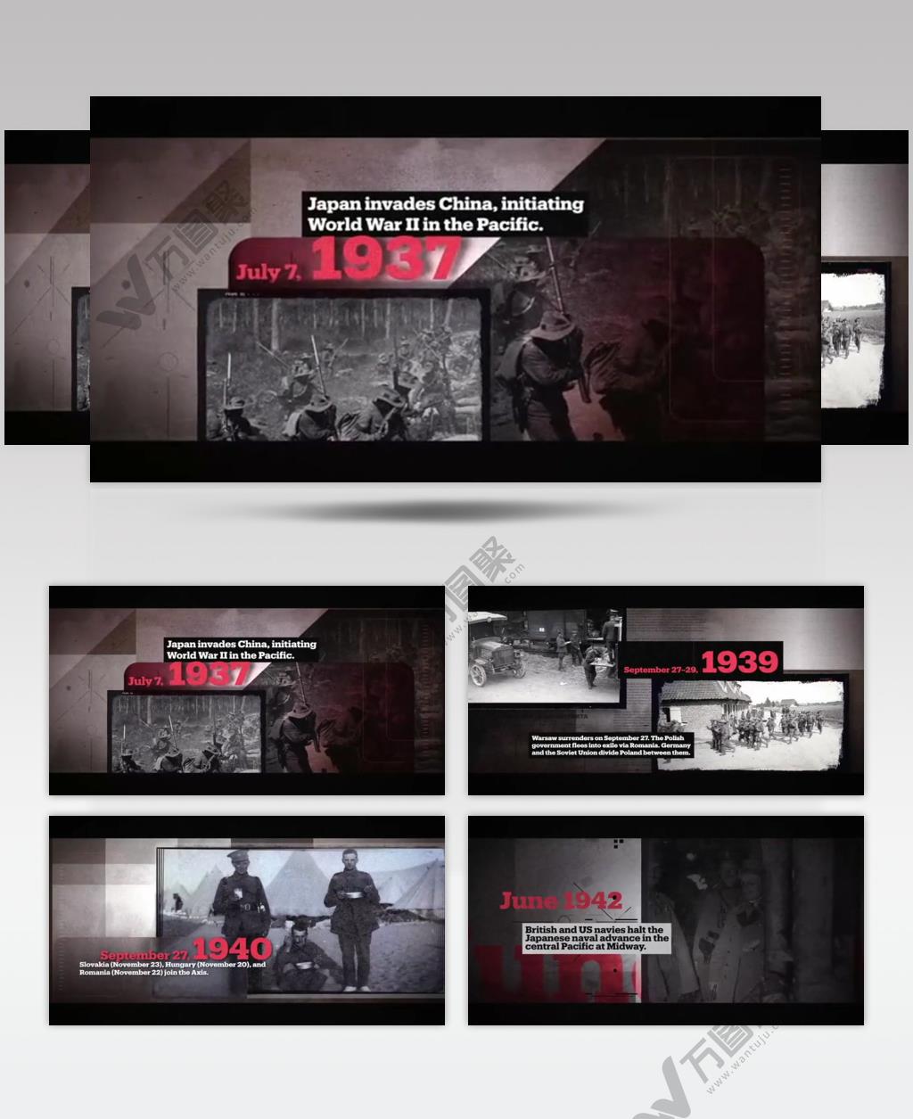 AE 16384 历史故事板 ae素材源文件