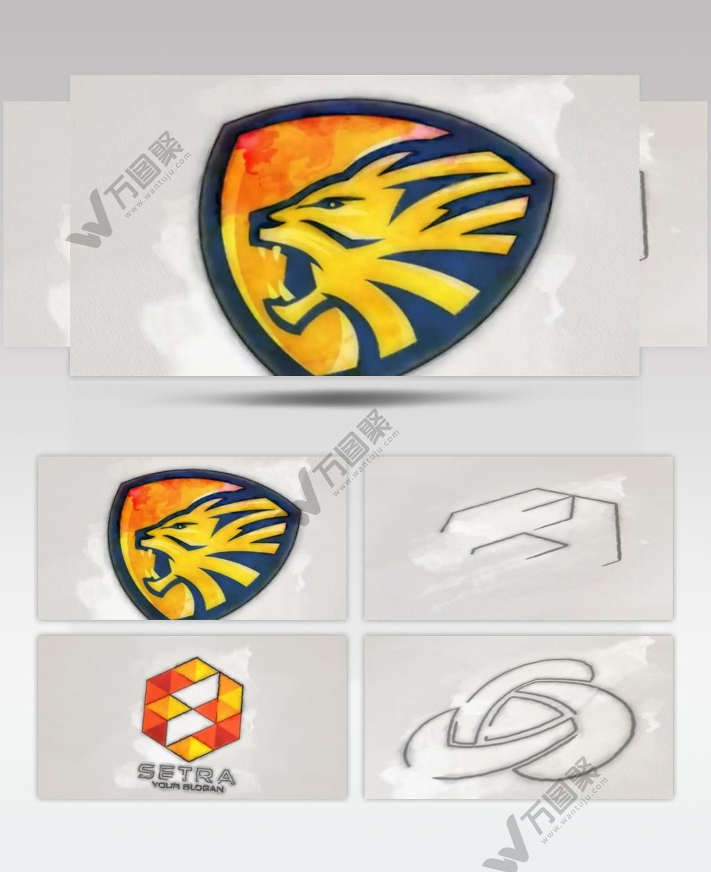 16005 水彩标志 ae文件