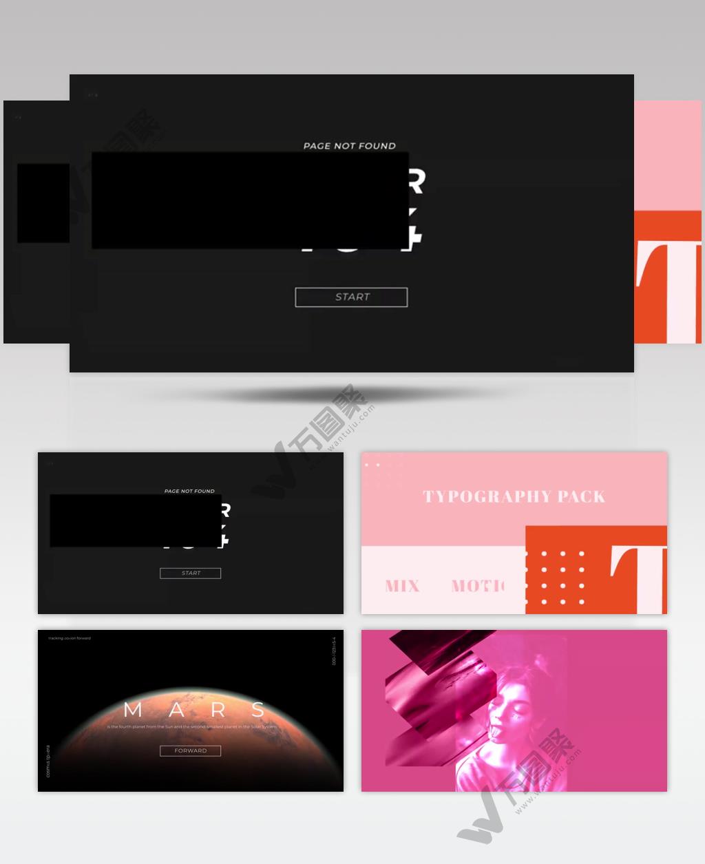 AE 16975 混合故障效果版式 ae素材源文件