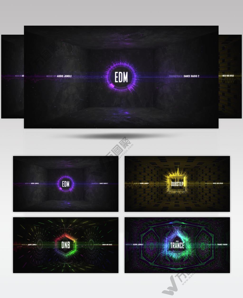 AE 16082 音频频谱 ae素材源文件